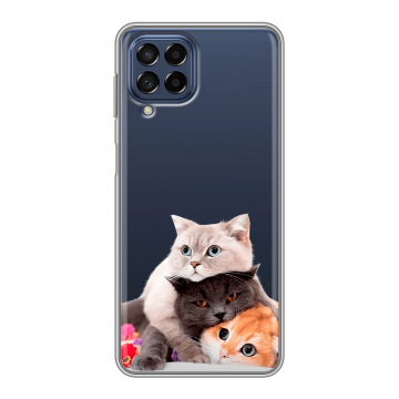 Силиконовый чехол на Samsung Galaxy M53 5G с принтом Кошки Силиконовый чехол на Samsung Galaxy M53 5G с принтом Кошки