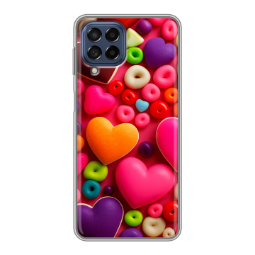 Силиконовый чехол на Samsung Galaxy M53 5G с принтом Сердечки Силиконовый чехол на Samsung Galaxy M53 5G с принтом Сердечки
