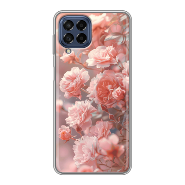Силиконовый чехол на Samsung Galaxy M53 5G с принтом Розовые розы Силиконовый чехол на Samsung Galaxy M53 5G с принтом Розовые розы