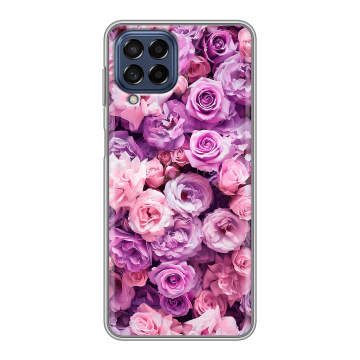 Силиконовый чехол на Samsung Galaxy M53 5G с принтом лавандовые розы
