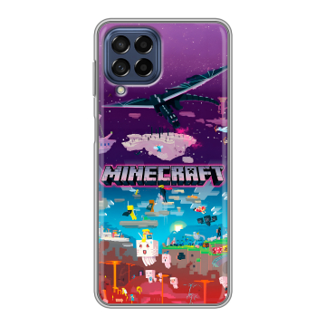Силиконовый чехол на Samsung Galaxy M53 5G с принтом Майнкрафт Minecraft Силиконовый чехол на Samsung Galaxy M53 5G с принтом Майнкрафт Minecraft