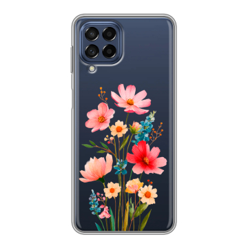 Силиконовый чехол на Samsung Galaxy M53 5G с принтом Цветы