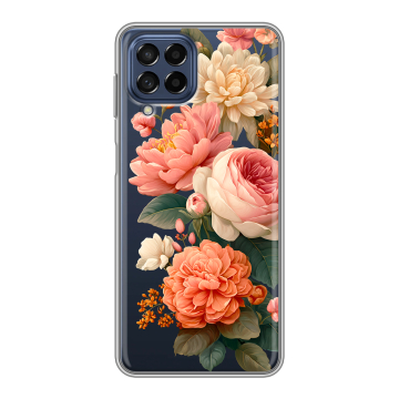 Силиконовый чехол на Samsung Galaxy M53 5G с принтом цветы