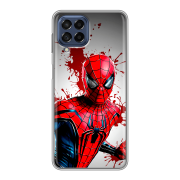 Силиконовый чехол на Samsung Galaxy M53 5G с принтом Spiderman Человек паук Силиконовый чехол на Samsung Galaxy M53 5G с принтом Spiderman Человек паук