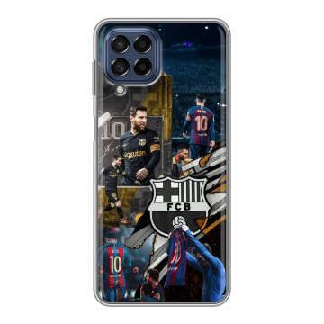 Силиконовый чехол на Samsung Galaxy M53 5G с принтом Messi Barcelona