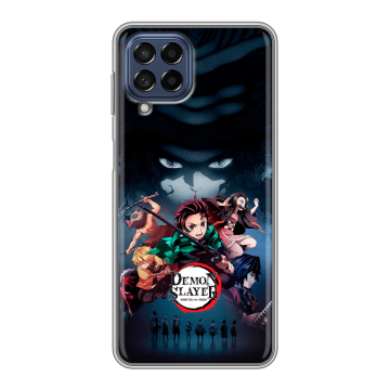 Силиконовый чехол на Samsung Galaxy M53 5G с принтом Demon Slayer Клинок рассекающий демонов Силиконовый чехол на Samsung Galaxy M53 5G с принтом Demon Slayer Клинок рассекающий демонов