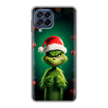 Силиконовый чехол на Samsung Galaxy M53 5G с принтом Гринч Новый год Рождество