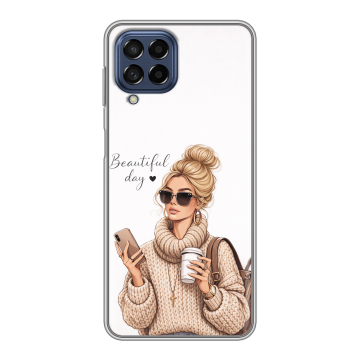 Силиконовый чехол на Samsung Galaxy M53 5G с принтом женский