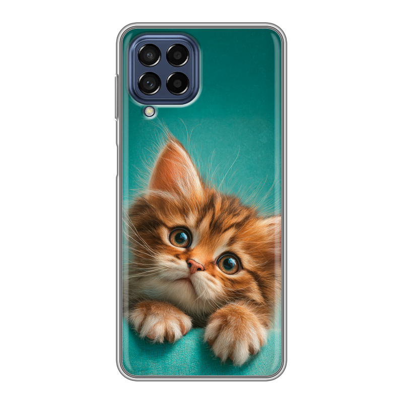 Силиконовый чехол на Samsung Galaxy M53 5G с принтом котенок Силиконовый чехол на Samsung Galaxy M53 5G с принтом котенок