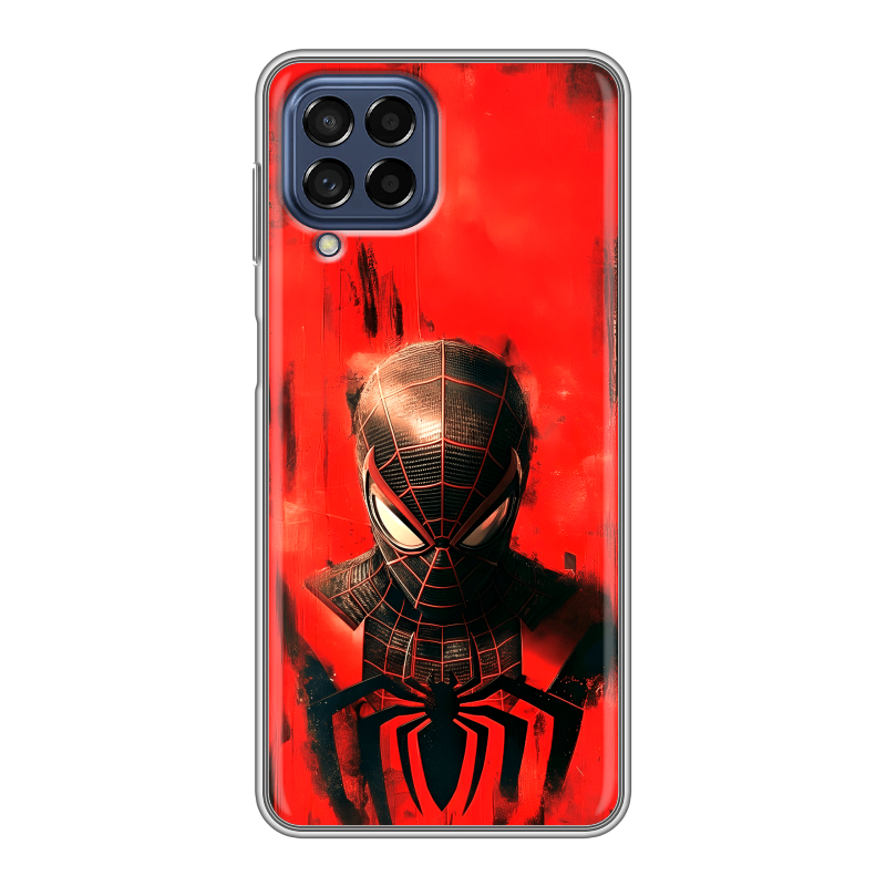 Силиконовый чехол на Samsung Galaxy M53 5G с принтом человек паук spiderman Силиконовый чехол на Samsung Galaxy M53 5G с принтом человек паук spiderman