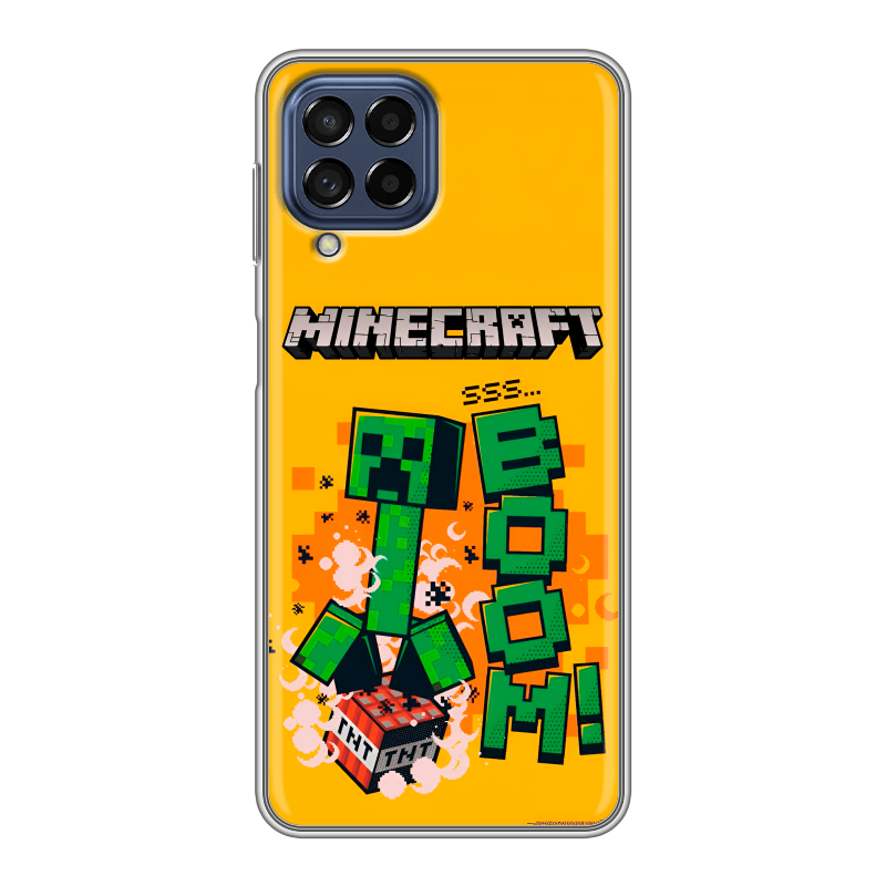Силиконовый противоударный чехол на Samsung Galaxy M53 5G с принтом Майнкрафт Minecraft Силиконовый противоударный чехол на Samsung Galaxy M53 5G с принтом Майнкрафт Minecraft