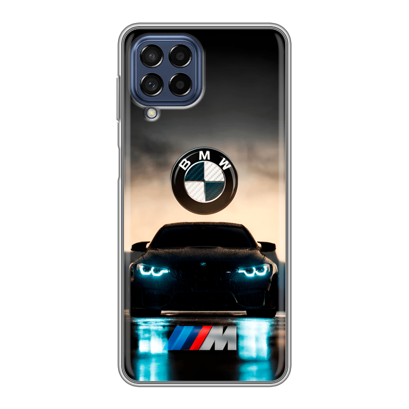 Силиконовый противоударный чехол на Samsung Galaxy M53 5G с принтом БМВ BMW Силиконовый противоударный чехол на Samsung Galaxy M53 5G с принтом БМВ BMW