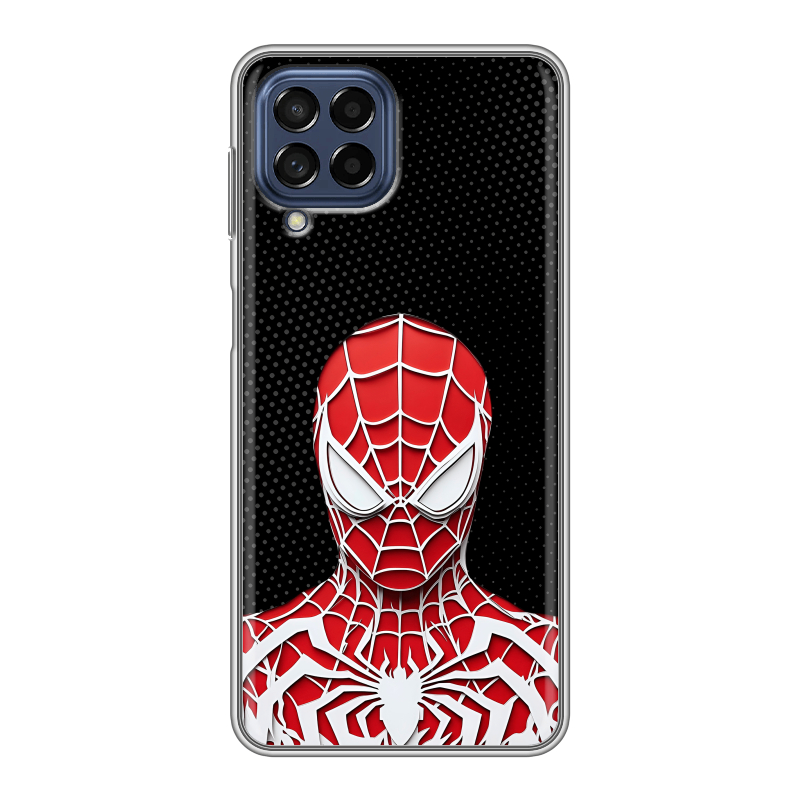 Силиконовый чехол на Samsung Galaxy M53 5G с принтом человек паук spiderman Силиконовый чехол на Samsung Galaxy M53 5G с принтом человек паук spiderman