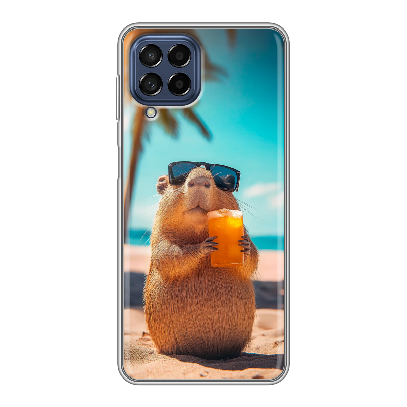 Силиконовый чехол на Samsung Galaxy M53 5G с принтом Капибара Силиконовый чехол на Samsung Galaxy M53 5G с принтом Капибара