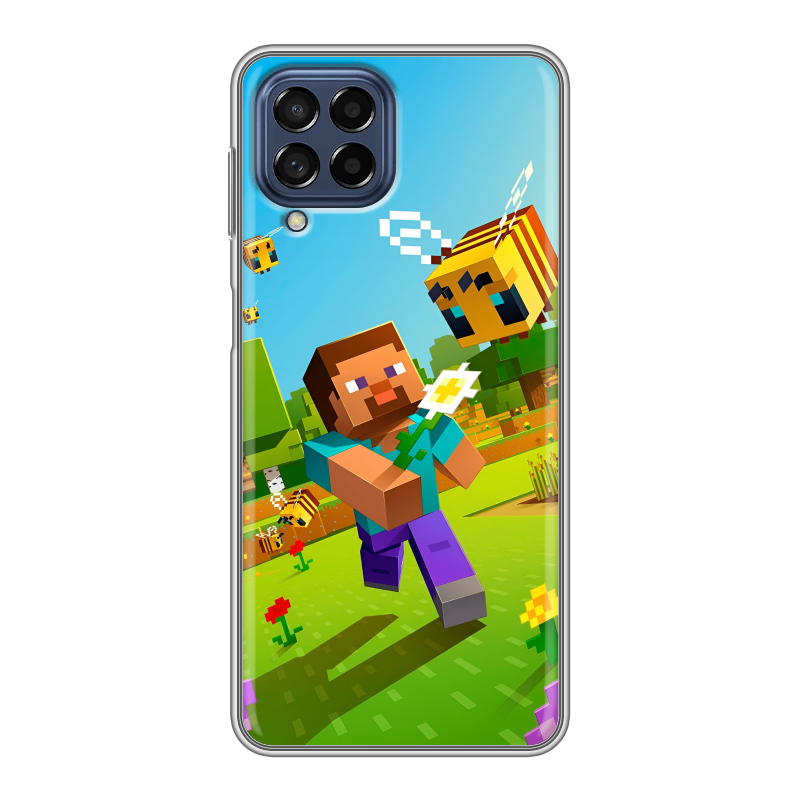 Силиконовый чехол на Samsung Galaxy M53 5G с принтом Майнкрафт Minecraft Силиконовый чехол на Samsung Galaxy M53 5G с принтом Майнкрафт Minecraft