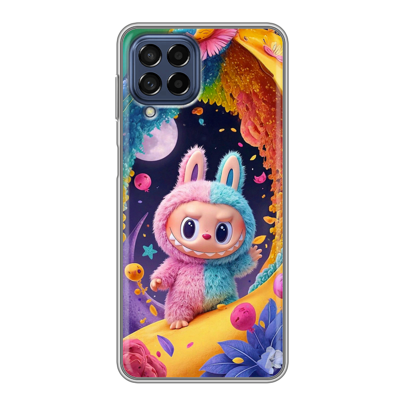 Силиконовый противоударный чехол на Samsung Galaxy M53 5G с принтом Labubu Лабубу Силиконовый противоударный чехол на Samsung Galaxy M53 5G с принтом Labubu Лабубу