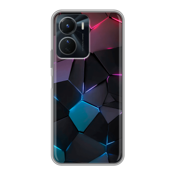 Силиконовый чехол на Vivo Y16 с принтом Геометрия неона Силиконовый чехол на Vivo Y16 с принтом Геометрия неона
