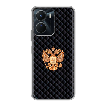 Силиконовый чехол на Vivo Y16 с принтом Герб России принт