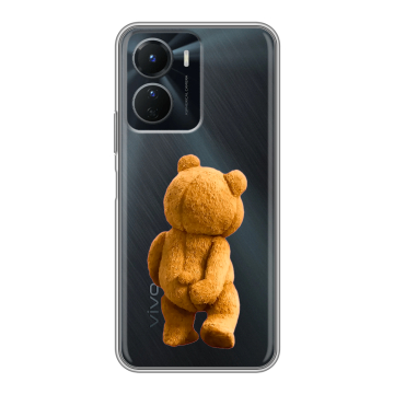 Силиконовый чехол на Vivo Y16 с принтом Медведь