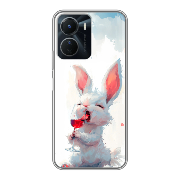 Силиконовый чехол на Vivo Y16 с принтом кролик зайчик