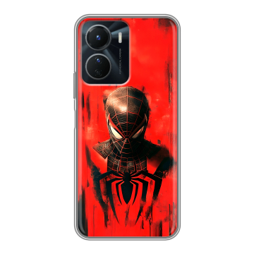 Силиконовый чехол на Vivo Y16 с принтом человек паук spiderman