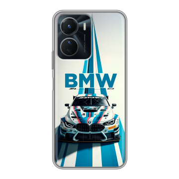 Силиконовый чехол на Vivo Y16 с принтом БМВ BMW
