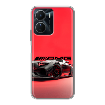 Силиконовый чехол на Vivo Y16 с принтом Мерседес Mercedes AMG