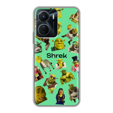 Силиконовый чехол на Vivo Y16 с принтом Шрек Shrek
