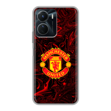 Силиконовый чехол на Vivo Y16 с принтом Manchester United