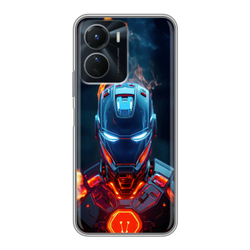 Силиконовый чехол на Vivo Y16 с принтом IronMan Железный человек
