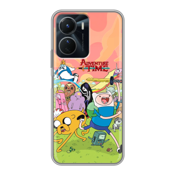 Силиконовый чехол на Vivo Y16 с принтом Adventure time Время приключений