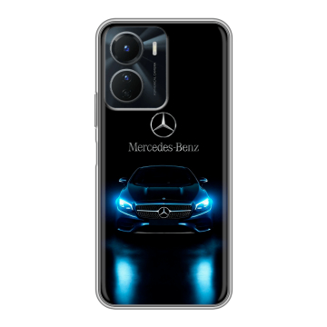 Силиконовый чехол на Vivo Y16 с принтом Mercedes Мерседес