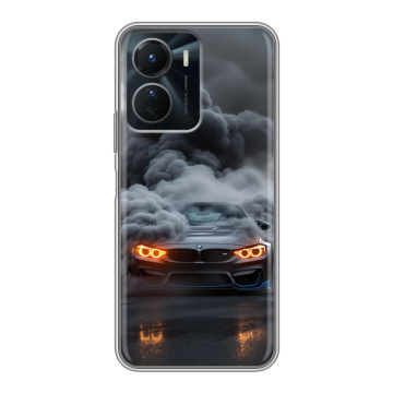 Силиконовый чехол на Vivo Y16 с принтом BMW БМВ Силиконовый чехол на Vivo Y16 с принтом BMW БМВ