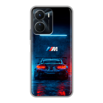 Силиконовый чехол на Vivo Y16 с принтом BMW БМВ