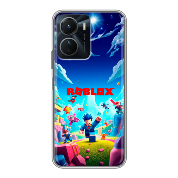 Силиконовый чехол на Vivo Y16 с принтом Roblox Роблокс