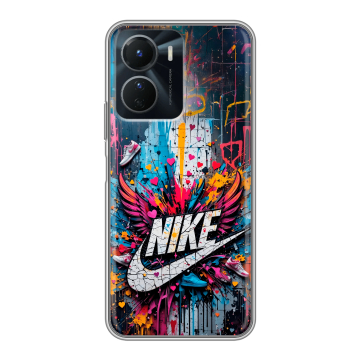 Силиконовый чехол на Vivo Y16 с принтом Nike Найк