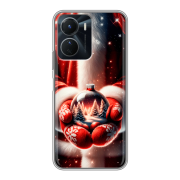 Силиконовый чехол на Vivo Y16 с принтом Новый год