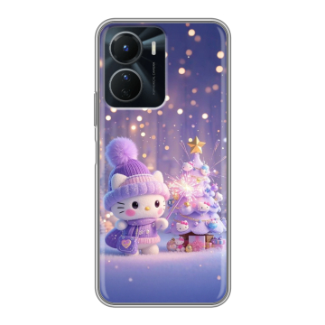 Силиконовый чехол на Vivo Y16 с принтом Новый год