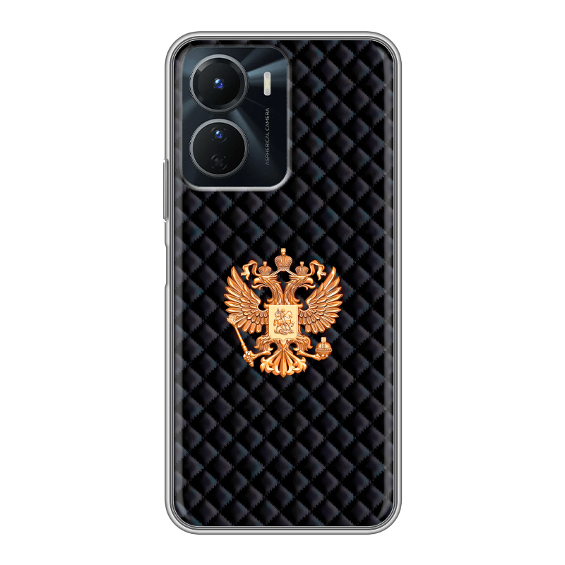 Силиконовый чехол на Vivo Y16 с принтом Герб России принт Силиконовый чехол на Vivo Y16 с принтом Герб России принт