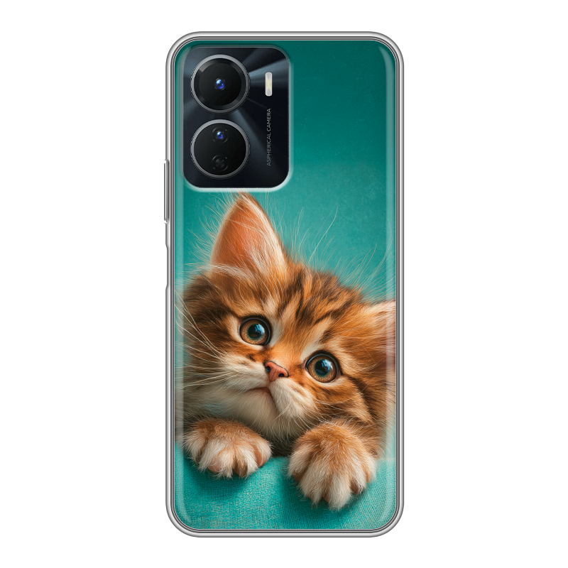 Силиконовый чехол на Vivo Y16 с принтом котенок Силиконовый чехол на Vivo Y16 с принтом котенок