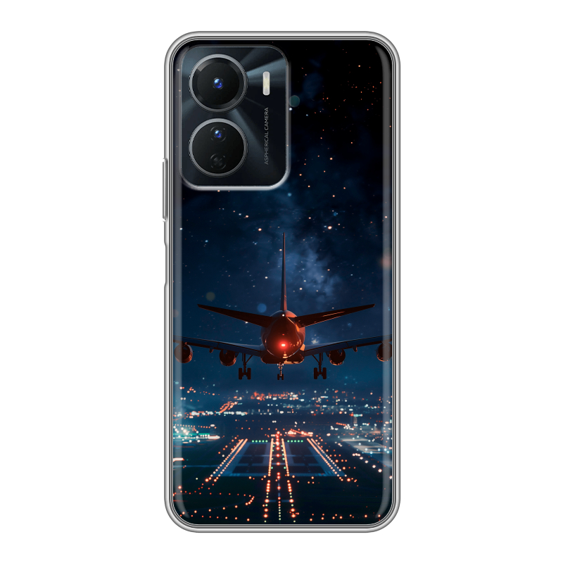 Силиконовый чехол на Vivo Y16 с принтом самолет Силиконовый чехол на Vivo Y16 с принтом самолет