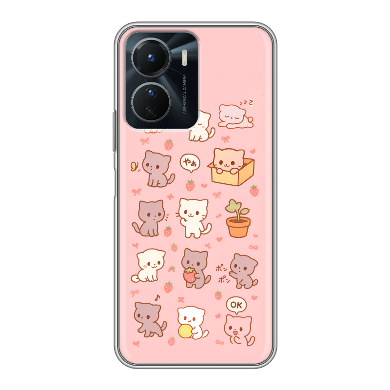 Силиконовый чехол на Vivo Y16 с принтом Hello Kitty Хелоу Кити Силиконовый чехол на Vivo Y16 с принтом Hello Kitty Хелоу Кити