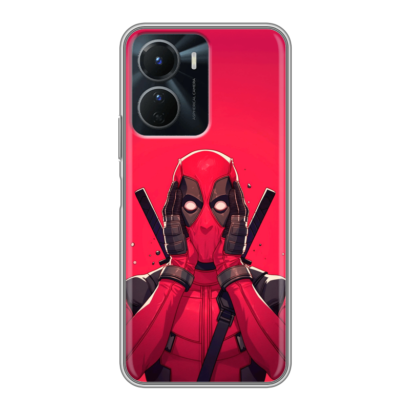 Силиконовый противоударный чехол на Vivo Y16 с принтом Дедпул Deadpool Силиконовый противоударный чехол на Vivo Y16 с принтом Дедпул Deadpool
