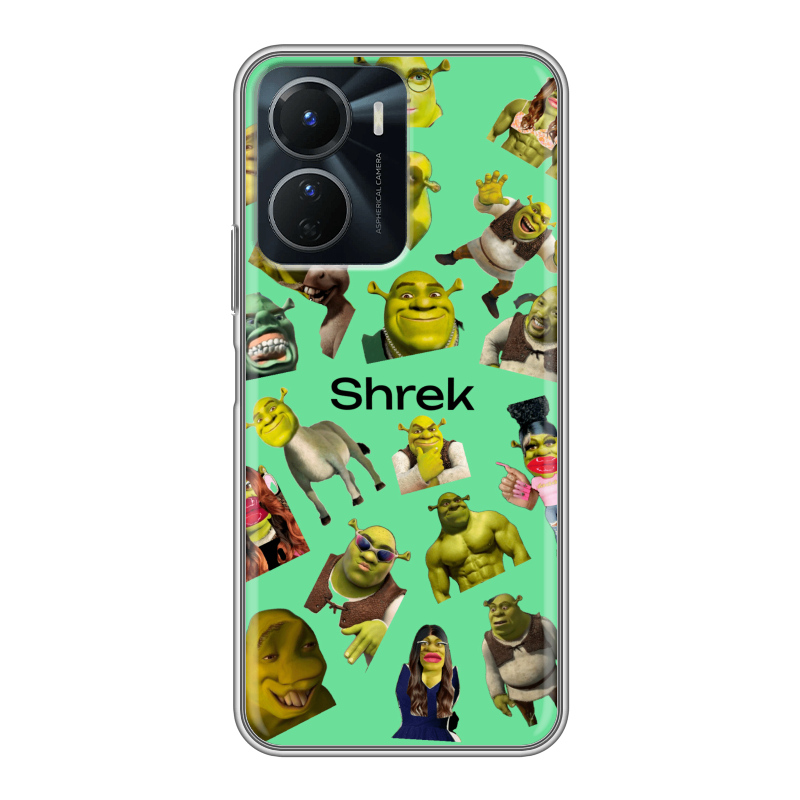 Силиконовый чехол на Vivo Y16 с принтом Шрек Shrek Силиконовый чехол на Vivo Y16 с принтом Шрек Shrek