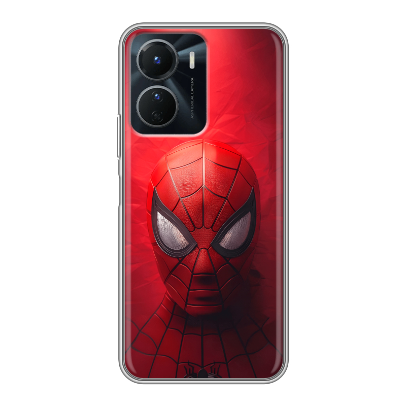 Силиконовый противоударный чехол на Vivo Y16 с принтом Spiderman Человек паук Силиконовый противоударный чехол на Vivo Y16 с принтом Spiderman Человек паук