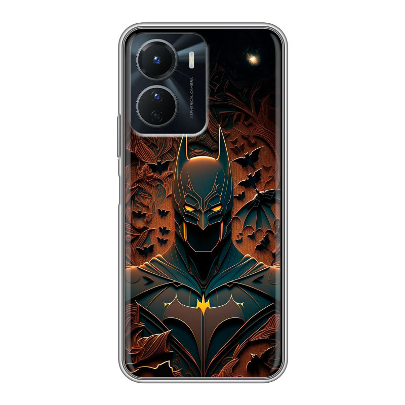 Силиконовый чехол на Vivo Y16 с принтом Batman Бэтмен Силиконовый чехол на Vivo Y16 с принтом Batman Бэтмен