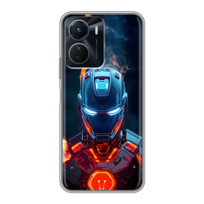 Силиконовый чехол на Vivo Y16 с принтом IronMan Железный человек Силиконовый чехол на Vivo Y16 с принтом IronMan Железный человек