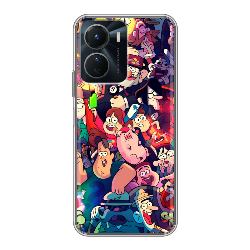 Силиконовый противоударный чехол на Vivo Y16 с принтом Gravity Falls Гравити Фолз Силиконовый противоударный чехол на Vivo Y16 с принтом Gravity Falls Гравити Фолз