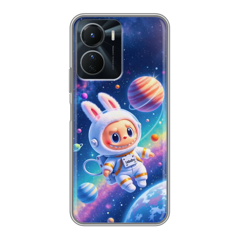 Силиконовый противоударный чехол на Vivo Y16 с принтом Labubu Лабубу Силиконовый противоударный чехол на Vivo Y16 с принтом Labubu Лабубу