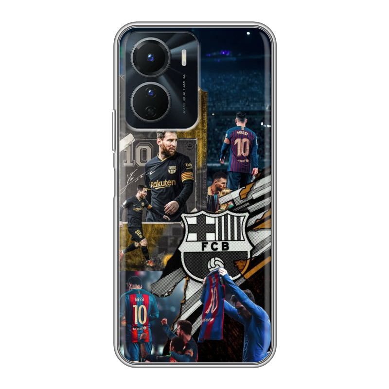 Силиконовый чехол на Vivo Y16 с принтом Messi Barcelona Силиконовый чехол на Vivo Y16 с принтом Messi Barcelona